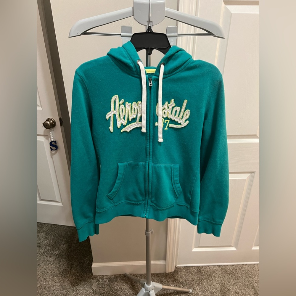 Aeropostale Blue Zip Up Hoodie Size Medium NWOT